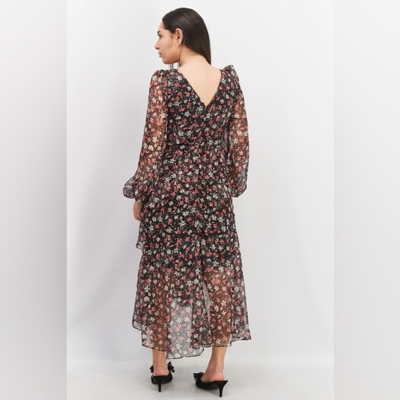 ASTR the Label Floral Print Midi Dress Black Combo 33470 - Picture 3 of 15